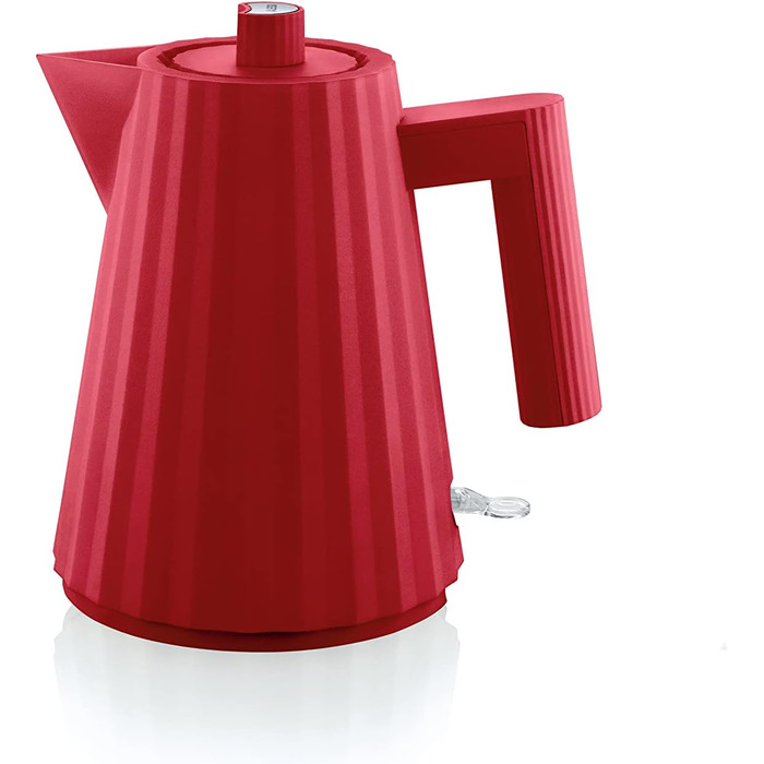 Alessi Plissé Electric Kettle - Red Thermoplastic Resin, 2400W, 1.0L, European Plug
