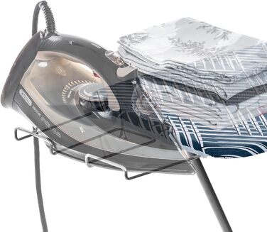 КADAX Прасувальна дошка з полицею, 104x30 см, дошка для прасування з парою та відкидною полицею для праски, компактна прасувальна станція з підкладкою з піни