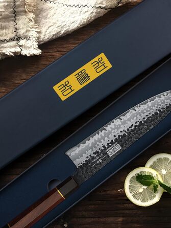 Професійний кухонний ніж HOSHANHO Gyuto з високовуглецевої сталі, надгостре японське шеф-лезо з руків'ям з палісандра