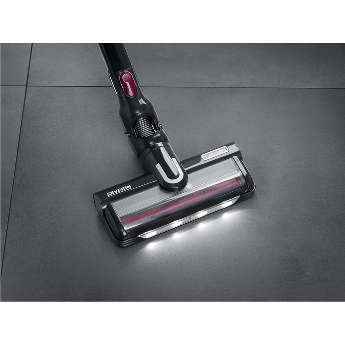 Бездротовий акумуляторний пилосос SEVERIN HV 7166 (Чорний): 60 хв роботи, 2-в-1, для тварин, легкий, без мішка, 400 Вт
