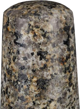 Ступка гранітна Relaxdays з товкачиком, 500 мл, для спецій та трав, полірована, темно-сіра (14,5x14,5 см)