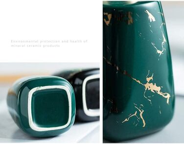 Керамічний дозатор для мила FülleMore, 350 мл, наповнюваний, золото, мармур, для кухні та ванної кімнати