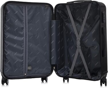 Набір валіз-ролерів (3 шт.): M, L, XL, білий слонова кістка. Сучасний набір валіз з жорсткою оболонкою, 4 колеса, захисне замкове механізм, зручна ручка.