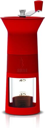 Кавоварка гейзерна Bialetti DCDESIGN03, алюміній, червона, 11.5 x 8.5 x 21.5 см