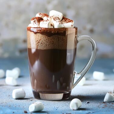 Набір склянок KROSNO 1992: 6 склянок для кави, чаю з ручкою, 300 мл, придатні для миття в посудомийній машині