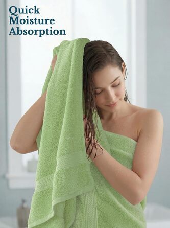 Набір банних рушників Utopia Towels (4 шт.), 69 x 137 см, шавлієвий зелений, 100% бавовна, висока поглинальна здатність