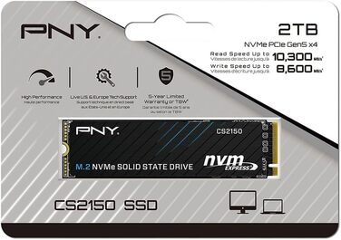 SSD PNY CS2150 2TB M.2 NVMe Black - Швидкий накопичувач для ПК