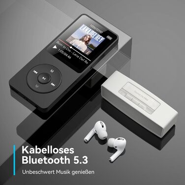 MP3 плеєр AGPTEK 32GB Bluetooth 5.3, 1.8
