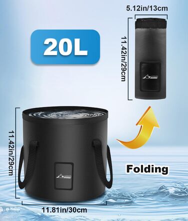 WADEO Portable Camping Shower with Battery, Pump, and Shower Bucket, Rechargeable Camping Shower, Mobile Shower Outdoor Showers with Shower Head, for Camping, Travel, Garden, Hiking, and Car Washing
