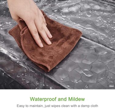 Шторка для душу OTRAKI 240 x 200 см, антигрибкова, EVA, водонепроникна, з кільцями, 3D, для ванної кімнати