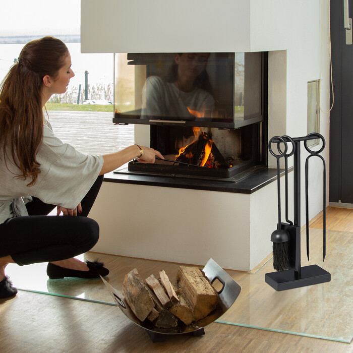 Relaxdays 5-Piece Fireplace Tool Set