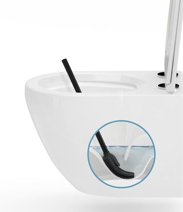 Набір для туалету з щіткою для унітазу Artic White (білий матовий силікон)