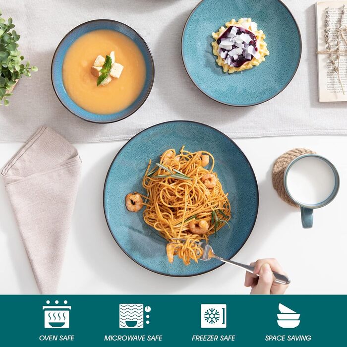 Набір супових тарілок Bubble 4 шт. з кераміки, 950 мл, для 4 осіб (Vancasso)