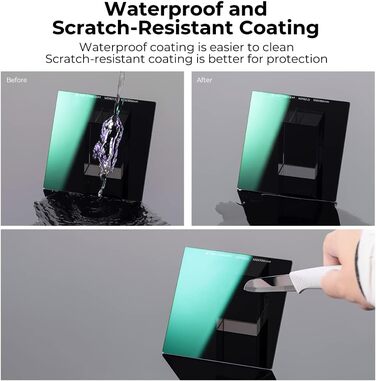 Набір фільтрів K&F Concept Nano-X: квадратний фільтр, адаптерні кільця (8 шт.), ND16