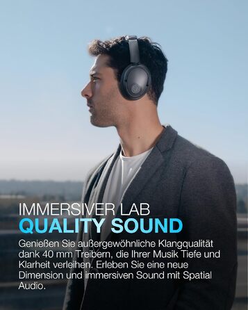 Бездротові накладні навушники JLab JBuds LUX ANC з активним шумозаглушенням, Bluetooth, Graphite