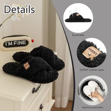 Жіночі домашні тапочки з Memory Foam - зручні та стильні шльопанці для дому та вулиці, антиковзаюча підошва, подарунок для мами, дружини, білі (чорні), 42/43 EU