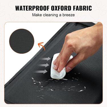 Автокрісло для собак VEVOR: водонепроникне, з підставкою, з лебідкою, чорне, до 22 кг