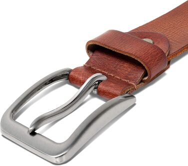 Жіночий шкіряний ремінь ROYALZ Vintage 38 мм, колір коньяк, ширина 85 см (загальна довжина 100 см)