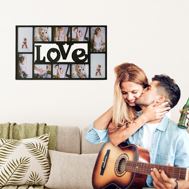 Relaxdays Photo Frame LOVE for 10 Photos