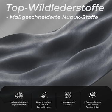 Ігровий крісло Dowinx з мікрофібри: дихаючий, ергономічний, з підніжкою (світло-сірий)