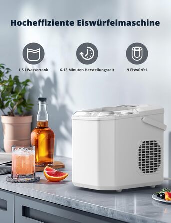 Професійний виробник льоду 12 кг/24 год. Ice Maker 1.5 л, швидкість виробництва 6-13 хв.