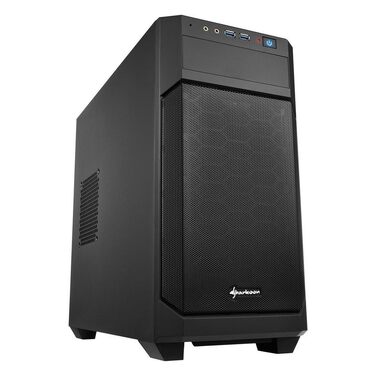Корпус для ПК Sharkoon V1000 RGB Micro Tower, Micro-ATX, чорний (без вікна)