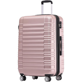 Чемодан Beibye 2088 з жорстким корпусом, валіза-тележка, ручна поклажа, 14 кольорів (Рожеве золото) Рожеве золото M