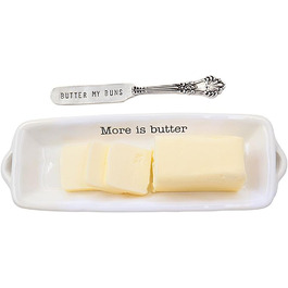 Mud Pie Circa Thanksgiving Butterdose, White