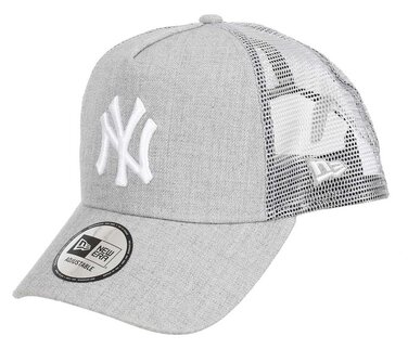 Кепка бейсболка New Era New York Yankees сіра, регульована, сітчаста