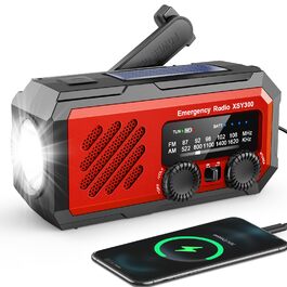 Радіопортативне YIKANWEN з ручним генератором, акумулятор 2000mAh, AM/FM, ліхтарик LED, зелений - для дому та кемпінгу