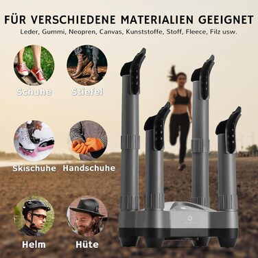 Електричний сушильник для взуття AIRTHEREAL SD20 з озоновою дезінфекцією, таймером та швидкою сушінням - для робочих, гірськолижних черевиків, кросівок та рукавичок