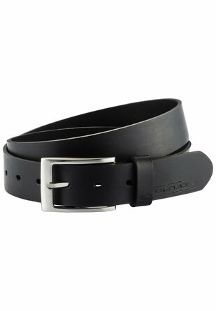 Шкіряний ремінь для чоловіків camel active, класичний під костюм, ширина 3.2 см, регульований розмір, колір чорний, L