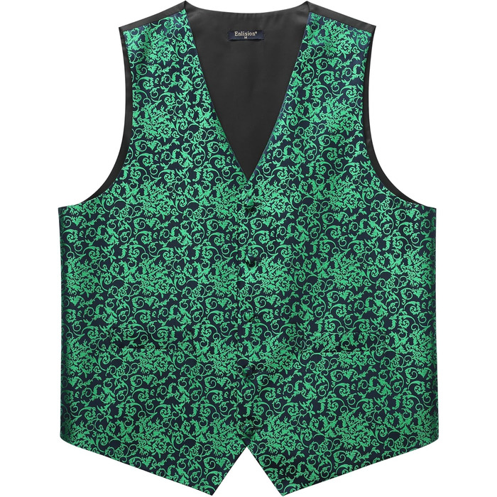 Костюмний жилет чоловічий Enlision для весілля з патерном пейслі, жилет та краватка, нагрудна хустинка, квітковий жакард, костюмний жилет, розмір XXL