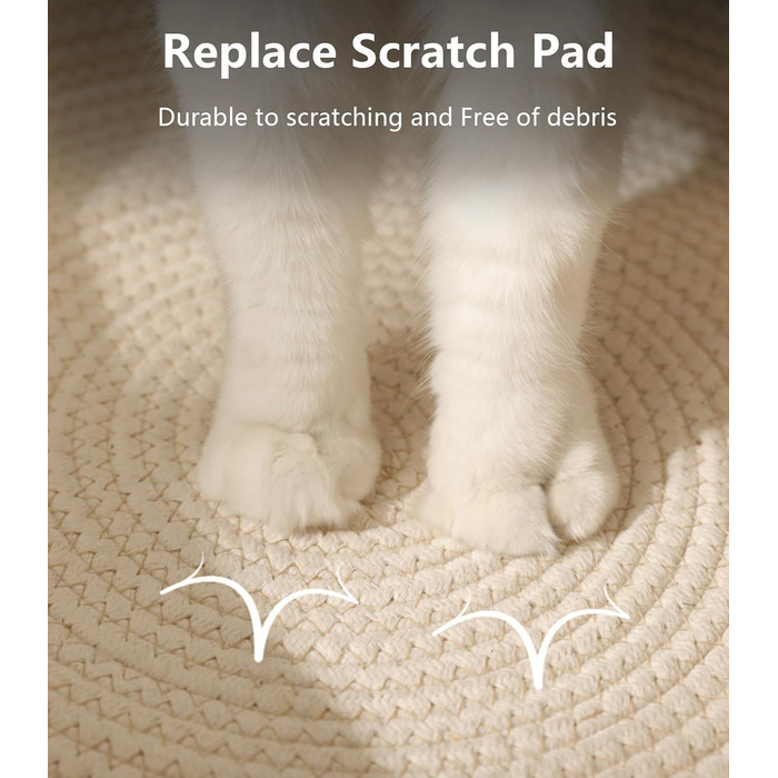 Кігтеточка для котів 7WUNDERAR Katzenett - круг, діаметр 42 см, висота 15 см, з мотузки, для кошенят та маленьких собак