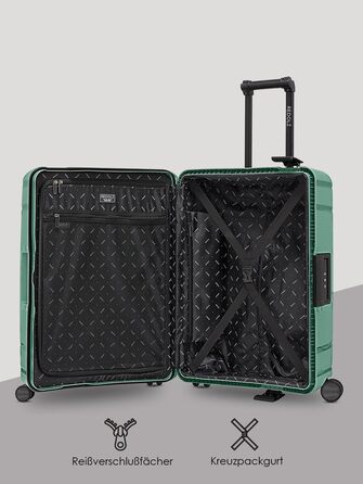 Набір валіз REDOLZ Hartschalen 3-х частинний з поліпропілену | 3-х точковий замок | TSA-замок | для жінок та чоловіків (Essentials 15) Sea Green