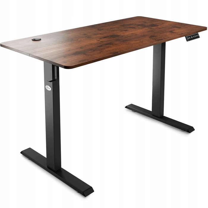 Електричний стіл для роботи Di Volio з регулюванням висоти, коричневий, 125x62 см