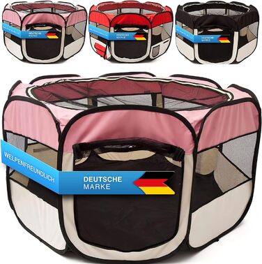 Вольєр для цуценят All Pets United® XXL: вольєр для собак, котів, кроликів та дрібних тварин (рожевий)