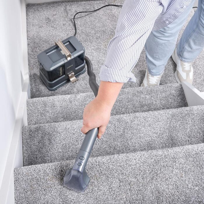 Портативний чистий для меблів та килимів Beldray Spotbuster - для видалення плям, розливів, шерсті тварин, 1.3L подвійний бак, для диванів, меблів, автокрісел, килимів. Підходить для дому та автомобіля.