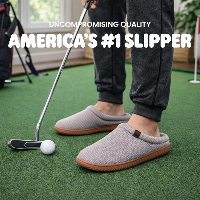 Тапочки чоловічі Dearfoams Case Casual Clog, сірі, 47/48 EU