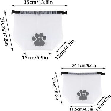 Сумка для зберігання корму для тварин, 2 шт., складана, BPA-free, харчова, для домашніх тварин, зберігає свіжість, для кемпінгу, перевезення, подорожей, прозора