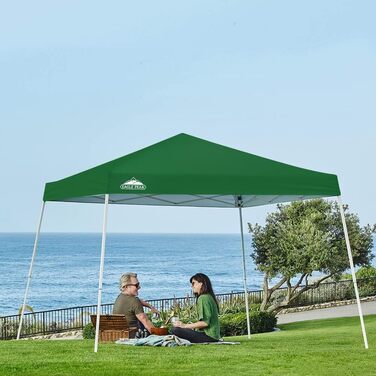 EAGLE PEAK 3 m x 3 m Pop-Up Tent with Sloping Legs (Green)