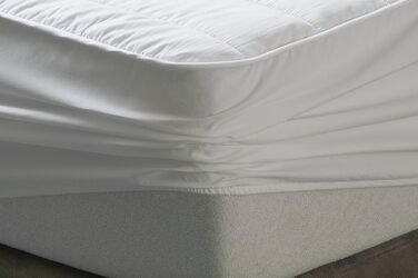 Tural - Quilted Anti-Mite Mattress Protector - Reversible, Padded Mattress Topper/Mite Cover Size 135x200cm