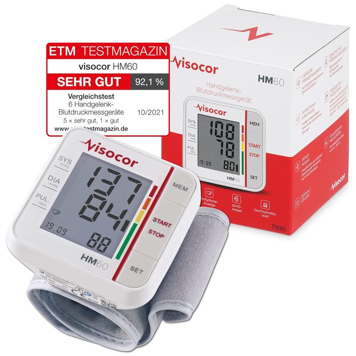 Тонометр на зап'ясті HM60 - точний та безпечний вимір артеріального тиску, 1 шт.