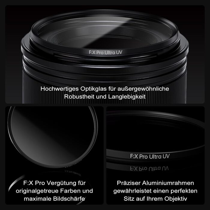 Захисний UV-фільтр Rollei F:X Pro Ultra 77 мм для об'єктивів камер, світлопропускання 99%, зі спеціальним покриттям