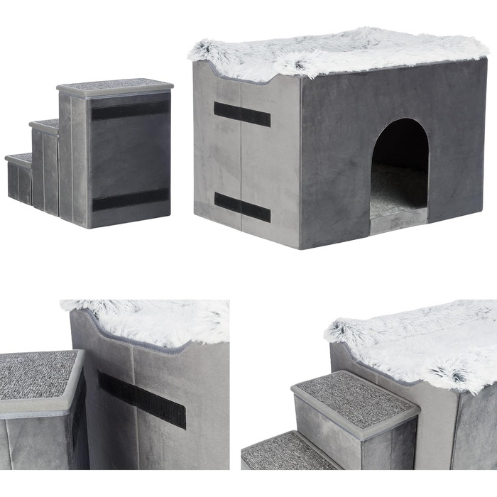 Будиночок для собак TRIXIE з драбиною, сірий (38039)