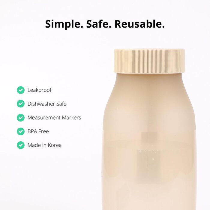 BLUE GINKGO Collapsible Water Bottles [2-Pack] – Lightweight, foldable silicone bottles for travel, hiking, and camping (500ml, Made in Korea, Beige)