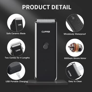 Професійний набір для грумінгу котів та собак Favrison: тиха машинка для стрижки, бездротовий триммер, зелений