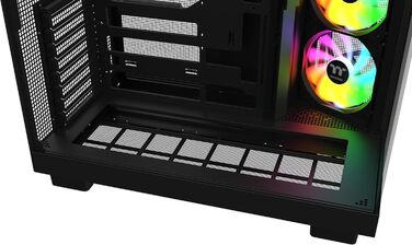 Корпус Thermaltake View 380 XL WS Black (Wood Style) | ATX Mid-Tower з RGB підсвічуванням | Подвійна камера, прихований з'єднувач, встановлений RGB вентилятор, тиха система охолодження, підтримка радіатора 360 мм, дерев'яні акценти