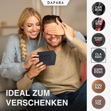 Чоловічий шкіряний гаманець DAPARA з відділенням для монет та RFID-захистом | Slim Wallet для чоловіків | Портмоне на 12 карт | Чорний міні-гаманець з відділенням для монет