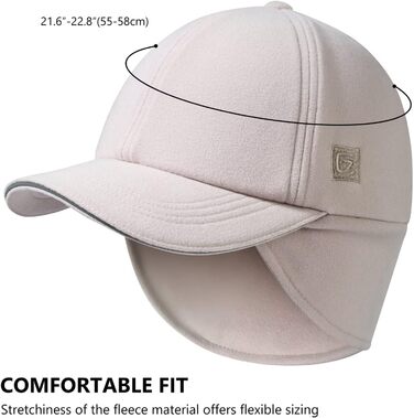 Флісова шапка-пончик GADIEMKENSD для жінок з відбиваючими елементами, регульованим козирком та нагрівачами для вух, 55-58, хакі